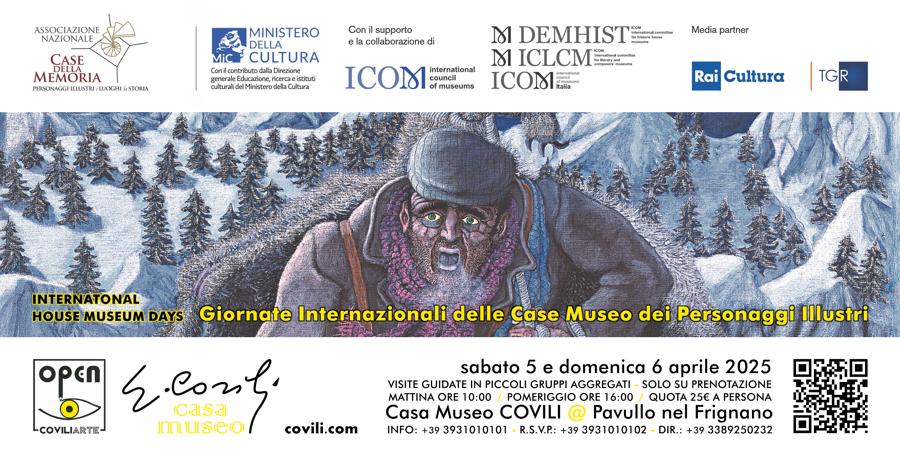 GIORNATE INTERNAZIONALI DELLE CASE MUSEO DEI&nbsp;PERSONAGGI&nbsp;ILLUSTRI = PAVULLO&nbsp;NEL&nbsp;FRIGNANO, CASA&nbsp;MUSEO&nbsp;COVILI - 5 e 6 aprile 2025